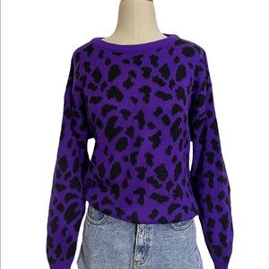 RAD! 80s Vintage Animal Print Sweater | Size Medium